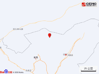 甘肃武威市民勤县发生3.1级地震