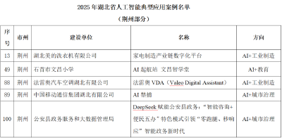 全省典范！荆州5个AI项目成功入选