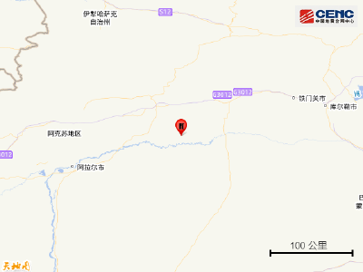 新疆阿克苏地区库车市发生3.1级地震
