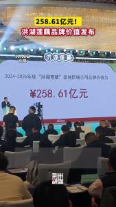 258.61亿元！洪湖莲藕品牌价值发布