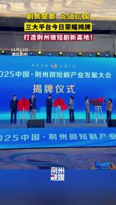 三大平台今日荣耀揭牌 打造荆州微短剧新高地！