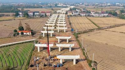 二广高速荆州绕城段最新建设进展