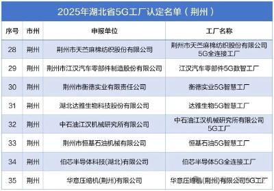 全省第一！荆州省级5G工厂+8