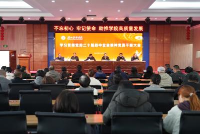 凝心聚力担使命 奋楫扬帆启新程 荆州技师学院召开学习贯彻党的二十届四中全会精神党员干部大会