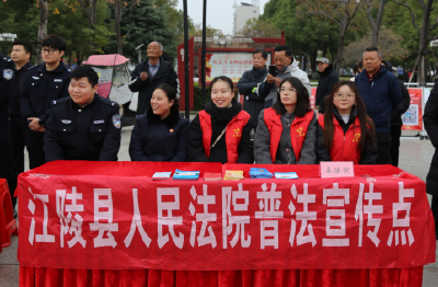 江陵法院参与“12·4”国家宪法日宣传活动
