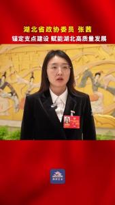 湖北省政协委员、荆州监利市政协副主席、监利市卫健局局长张茜：锚定支点建设 赋能湖北高质量发展