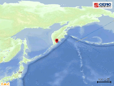 堪察加东岸远海发生6.0级地震