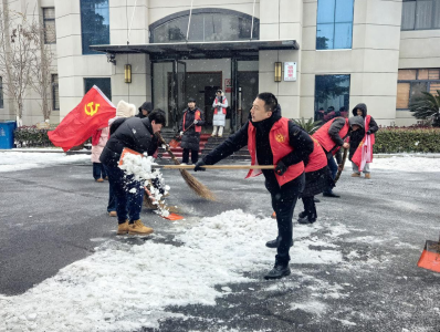 迎战低温雨雪天气 | 江陵县六合垸管理区：党旗引领战风雪  寒冬传递暖力量