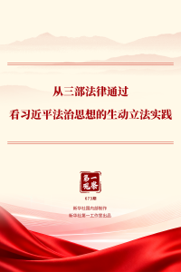 从三部法律通过看习近平法治思想的生动立法实践