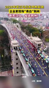 2026年武汉马拉松现场，企业家现场表白：“跑完汉马，投资荆州！”