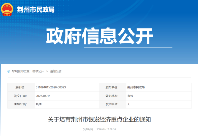 荆州发文：大力发展银发经济！