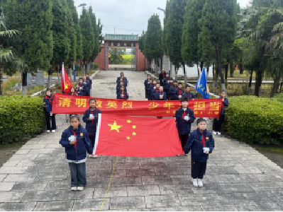 公安县杨家厂小学：清明敬英烈，少年勇担当