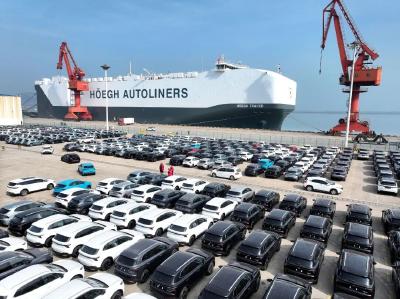 一季度我国汽车出口增长强劲 新能源车出口增长1.2倍