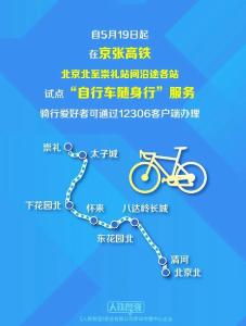 这条高铁线可以带自行车了！