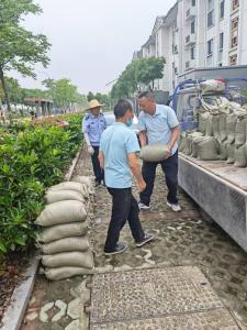 迎战新一轮强降雨 | 纪南文旅区枣林苑小区筑牢防汛“安全墙”