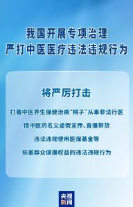 严打中医医疗违法违规行为！我国开展为期一年专项治理