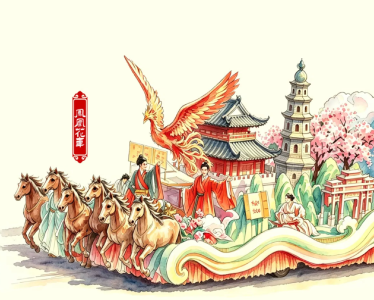 今天下午3点，荆州东门千人战国袍花车巡游！
