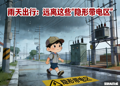 迎战强降雨 | 雨天出行，这些“带电陷阱”一定要避开！