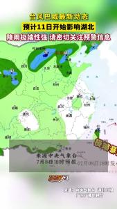 台风巴威将于11日开始影响湖北！ 降雨极端性强，请密切关注预警信息！