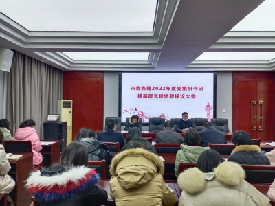 市商务局召开2022年度党组书记抓基层党建工作述职评议大会