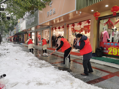 石首市人大常委会机关开展铲雪除冰自愿服务活动