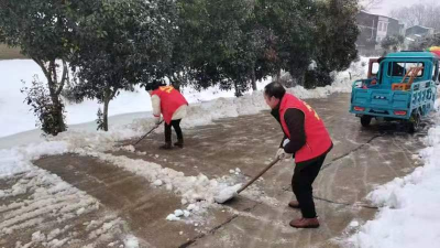 石首市高陵镇：组织党员成立党员先锋队开展道路除雪活动