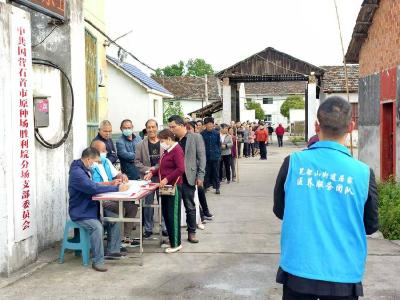 石首市笔架山卫生院为原种场胜利垸居民免费提供健康体检服务