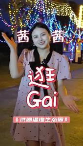 茜茜逛Gai~洪湖湿地生态园，一起感受浪漫的灯光秀吧！