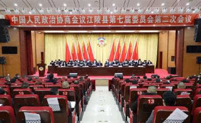 政协江陵县七届二次会议举行第二次大会，八位县政协委员发言