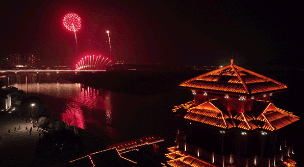 璀璨焰火点亮大美宜都