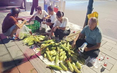 村干部化身“小摊主”助农销售解民忧