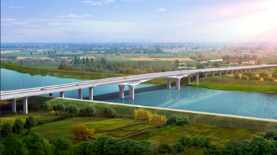 预计10月贯通12月通车 清江三桥项目首榀梁成功架设