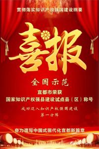 宜都市入选国家知识产权强县建设试点县