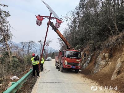 暖心路灯点亮村民归家路