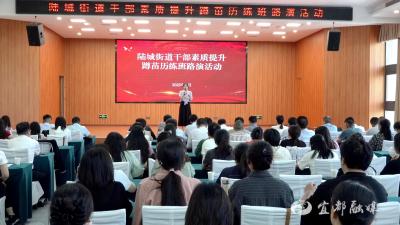 陆城街道举办蹲苗历练班干部素质提升路演活动