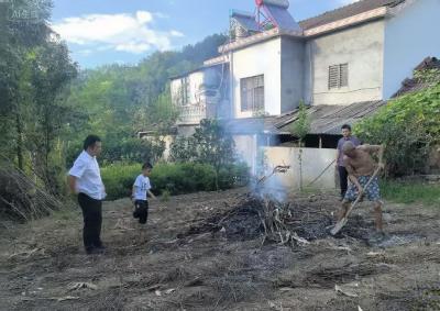 王家畈镇织密秸秆禁烧“防护网”