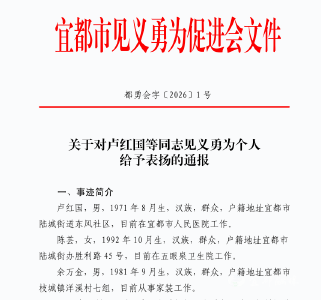 跪地救人！陈芸见义勇为获表扬