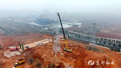 110千伏青园线迁改工程稳步推进 全力保障蜀达丰项目落地