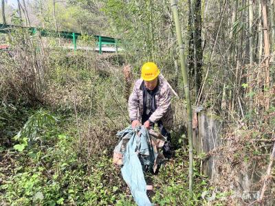 干群齐动手为深山“大扫除”