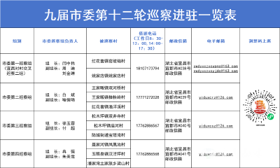 九届市委第十二轮巡察完成首批进驻