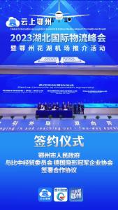 湖北国际物流峰会暨鄂州花湖机场推介活动签约仪式
