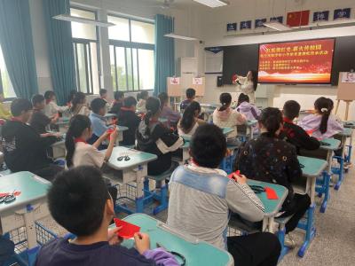 红纸剪红史 薪火传校园——临空实验学校小学部开展非遗剪纸传承活动