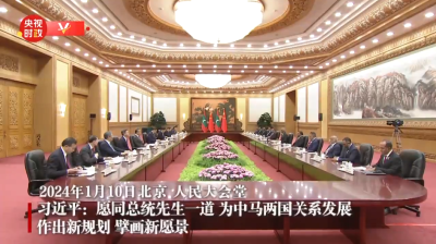 独家视频丨习近平：愿同总统先生一道 为中马两国关系发展作出新规划 擘画新愿景