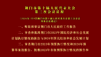 荆门市第十届人民代表大会第三次会议 刊播件