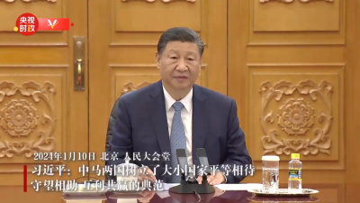 独家视频丨习近平：中马两国树立了大小国家平等相待 守望相助 互利共赢的典范