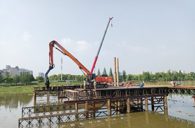 【保持“拼抢实”·奋进“五十强” 聚焦八大行动之项目建设】湖滨路跨湖大桥桩基正式开钻