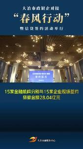 大冶市政银企对接“春风行动”暨信贷签约活动举行