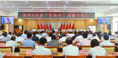 郝胜勇主持召开全市5月份“拼抢实”月度分析会