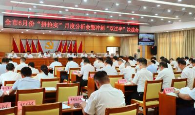 郝胜勇主持召开全市6月份“拼抢实”月度分析会暨冲刺“双过半”决战会