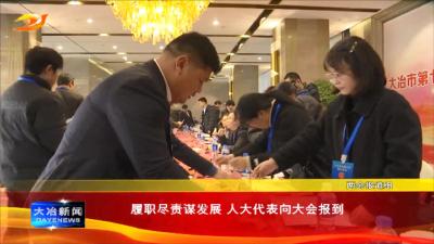 履职尽责谋发展 人大代表向大会报到